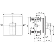 Ideal Standard - IS Brausearmatur UP Conca Chrom