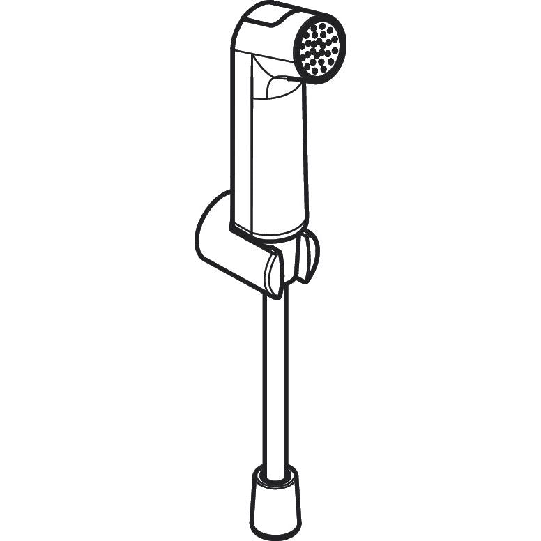 Hansgrohe - Handbrause Bidette S 1jet m. Druckschlauch 1250mm chrom