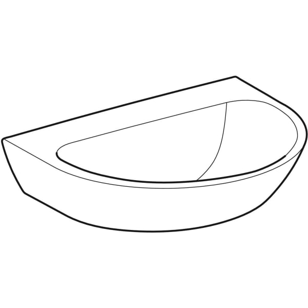 Geberit Vertriebs - Waschtisch RENOVA 65x50cm, o. Hl., o. Ül., weiß