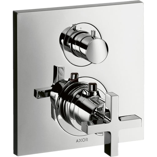 Hansgrohe - Fertigset UP Thermostat AXOR CITTERIO 39725 chrom Kreuzgriff/Ab-/Umstellvent