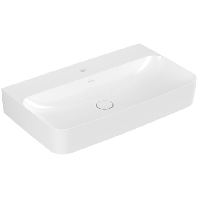 VILLEROY & BOCH - WT FINION 4168 800x470mm mittl HL durchgest verd ÜL eck Weiß Alpin C