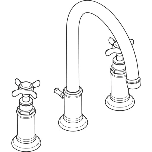 Hansgrohe - 3-Loch WT-Armatur AXOR MONTREUX 16513000 chrom m.Ablaufgarnitur