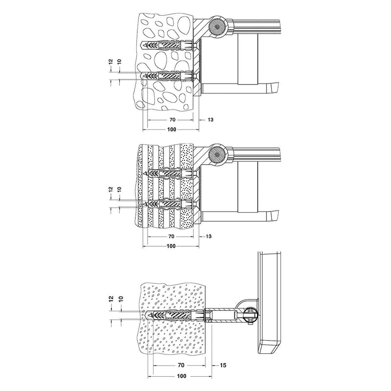 KEUCO - Bef.-Set 2 PLAN CARE 34991 2xSenkschr.10x80 V2A 2xDübel UX12