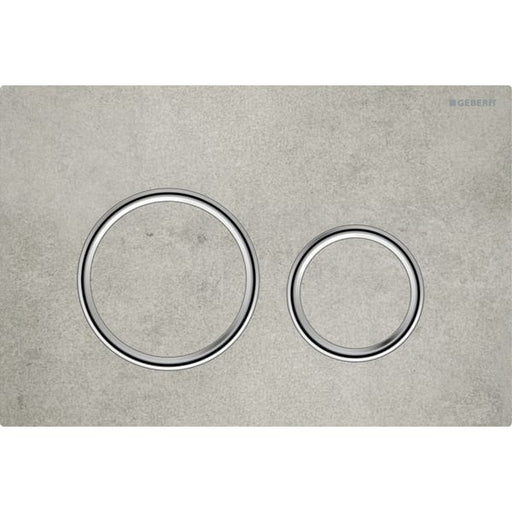 Geberit Vertriebs - Sigma50 (ex Sigma21) BetPl., 2-M-Sp. Round, Metallfarbe verchr., Betonoptik