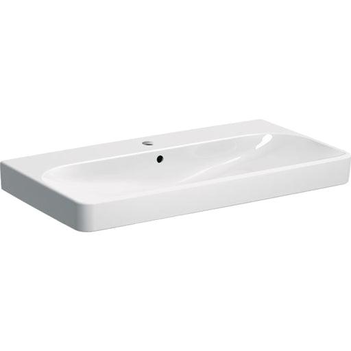 Geberit Vertriebs - Waschtisch SMYLE Square, 90x48cm m. Hl., m. Ül., KeraTect