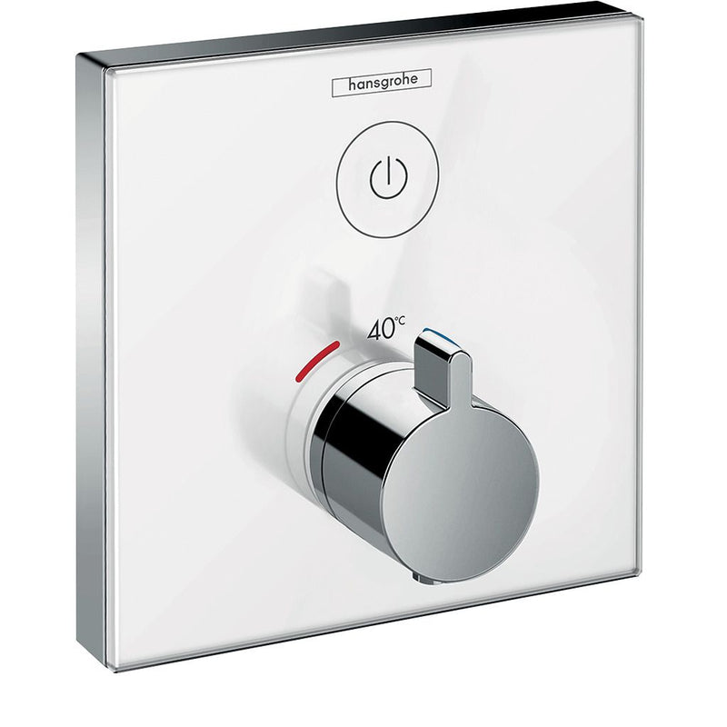 Hansgrohe - Thermostat Unterputz ShowerSelect Glas 1 Verbraucher weiß/chrom