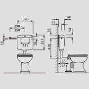 Sanitärtechnik Eisenberg - Sanit�rtechnik Eisenberg Spülkasten 936 (6L) tiefhängend mit Eckventil,weiß