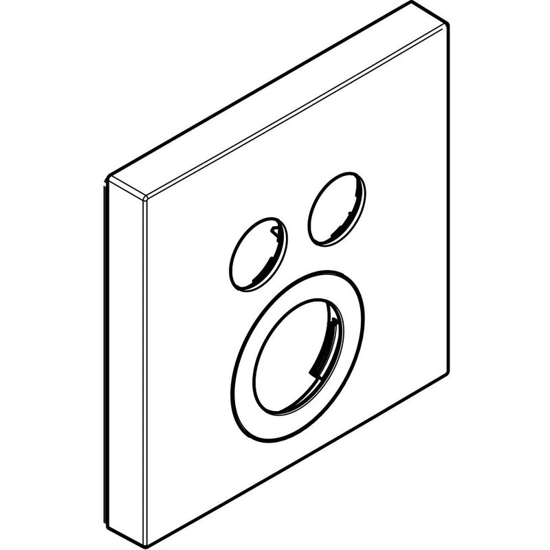 Hansgrohe - Rosette ShowerSelect Thermostat 2 Verbraucher 155x155mm chrom