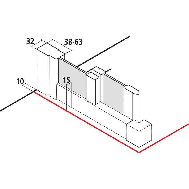 Kermi Duschdesign - Eck-Halbt. re LIGA E2R 0800x 2000 BV: 775-800 SIMG ESG klar