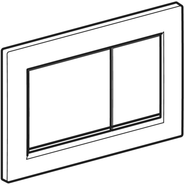 Geberit Vertriebs - Omega20 (ex Omega30) BetPl., 2-M-Sp. Square, weiß /vergoldet