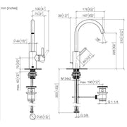 Dornbracht - WT-EHM mit Ablaufgarnitur META 33500661 schwarz matt