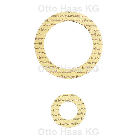 Otto Haas KG - Trinkwasser-Flanschdichtung DN65 PN6, 77x115x1,8mm