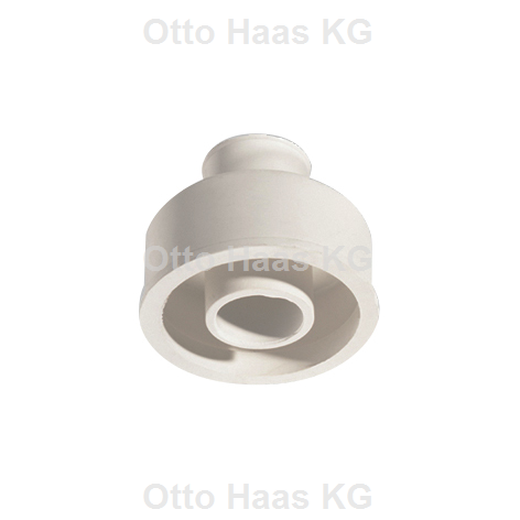 Otto Haas KG - Gummi-Unitas-Manschette gerade, weiß für 28mm