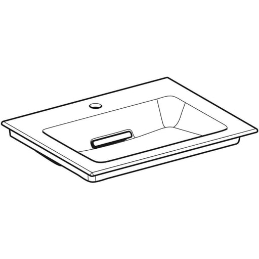 Geberit Vertriebs - ONE MWT 60x47,5cm, Abg.horiz. m. Hl., o. Ül., weiß, KeraTect/weiß glzd
