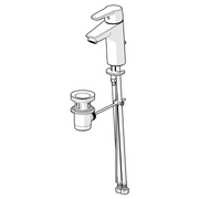 Hansa Armaturen - Waschtisch-Einhandmischer HANSAPOLO XL 5150 verchromt