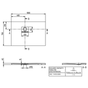VILLEROY & BOCH - Duschwanne Squaro Infinity 1000x700x40mm re-eckig EB:li Anthracite