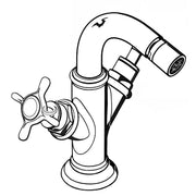 Hansgrohe - 2-Griff Bidetarmatur AXOR MONTREUX 16520000 chrom m.Ablaufgarnitur