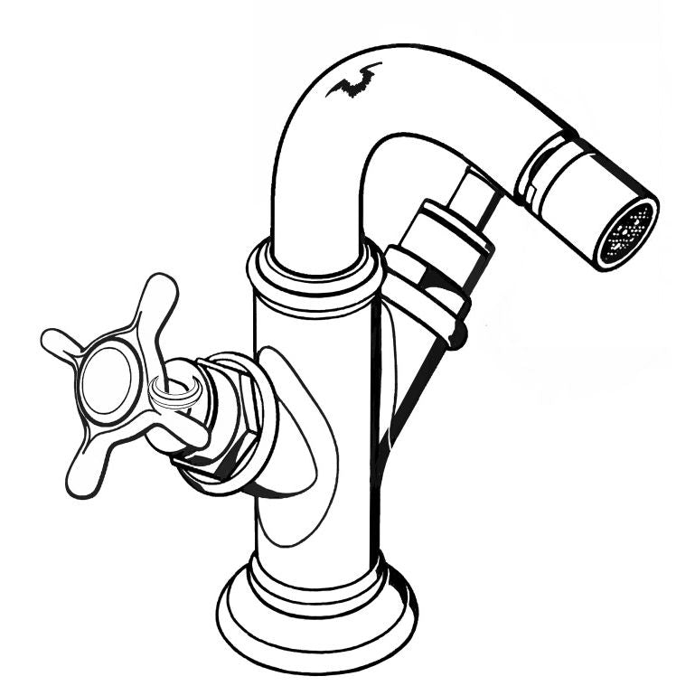 Hansgrohe - 2-Griff Bidetarmatur AXOR MONTREUX 16520000 chrom m.Ablaufgarnitur