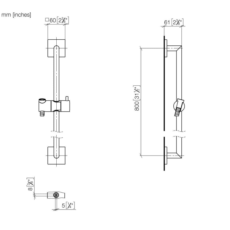Dornbracht - Duschgarnitur SYMETRICS 26413980 messing gebürstet