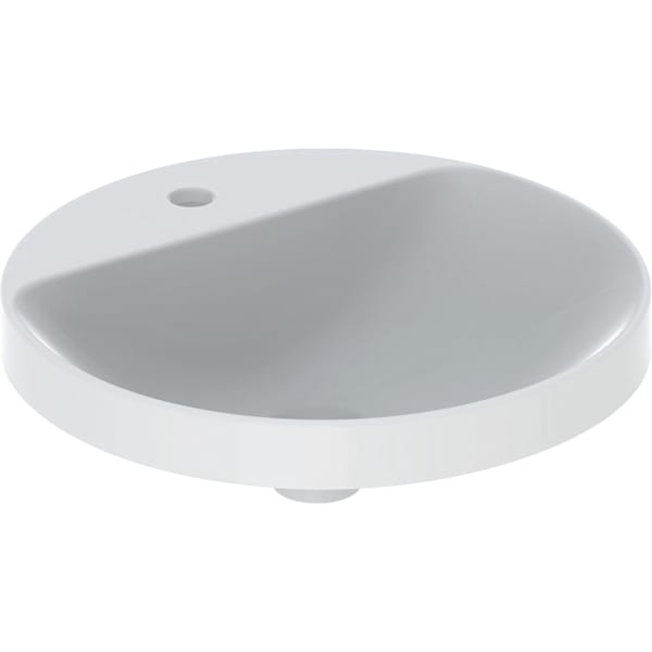 Geberit Vertriebs - Einbau-WT VARIFORM, rund, d:480mm mit Hahnloch, o. Ül., weiß, KeraTect