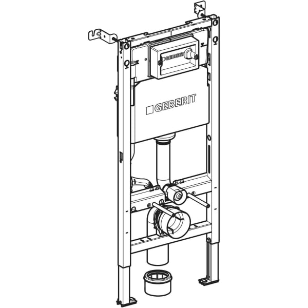 Geberit Vertriebs - DuofixBasic Element f. WWC, 112 cm mit Delta UP-SPK 12cm