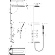 Hansgrohe - Duschpaneel Lift RAINDANCE satinchrom Armaturen chrom