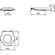 Ideal Standard - WC-Sitzring CONTOUR21 SCHOOLS, f.Kinder 3-7J., Weiß