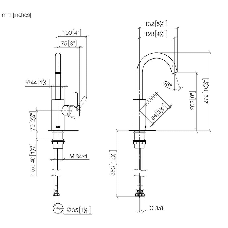 Dornbracht - WT-EHM ohne Ablaufgarnitur META 33525661 chrom