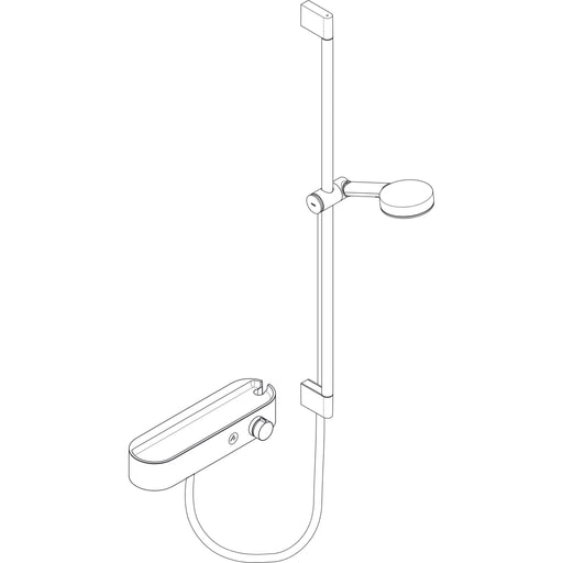 Hansgrohe - Brausesystem PULSIFY 105 Relaxation Brausethermostat Stange 900mm chrom