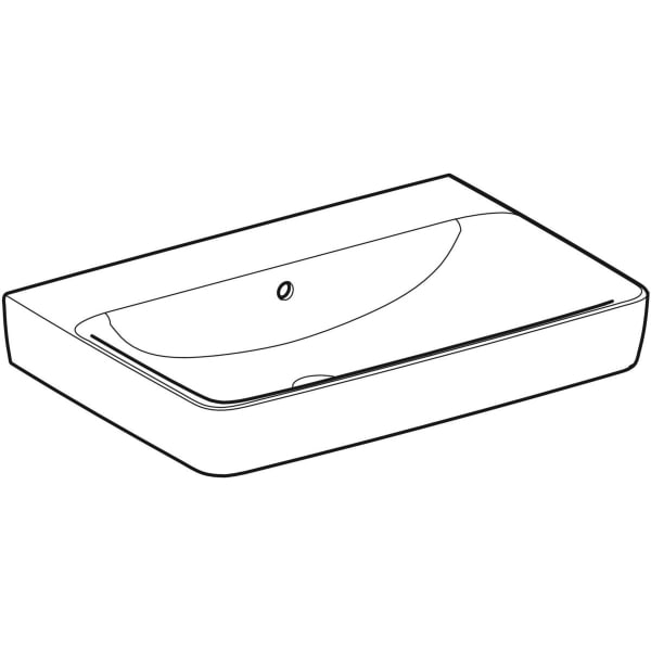 Geberit Vertriebs - RENOVA Plan Waschtisch, 70x48cm o. Hl., m. Ül., weiß, NEU