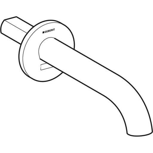 Geberit Vertriebs - Piave WT-Armatur, Wandmontage L:22cm, Edelstahl gebürstet / Etc