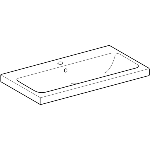 Geberit Vertriebs - iCon Light Waschtisch 90x48cm mit Hahnloch, mit Ül., weiß, KeraTect