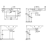 VILLEROY & BOCH - SchrankWT Subway 3.0 800x470mm re-eckig 1HL. m. ÜL. Stone White cplus