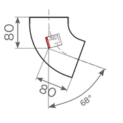 Fornatis - Bogen DN 80 70 Grad