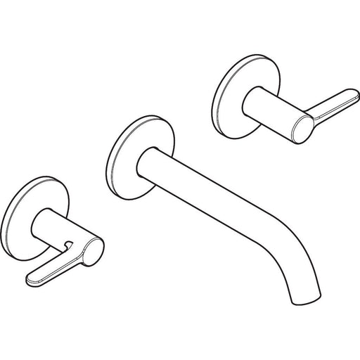 Hansgrohe - 3-Loch Waschtischarmatur AXOR One Unterputz Wandm. 160mm Hebelgriff chr
