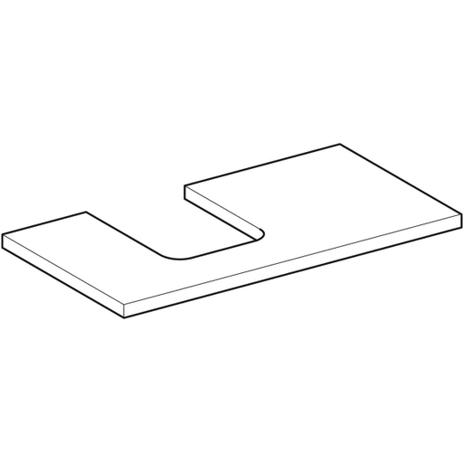 Geberit Vertriebs - ONE WT-Pl. Aus li für AWT Schalenform 90x3x47cm, weiß hgl