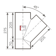 Fornatis - Abzweig DN 100x100 45 Grad