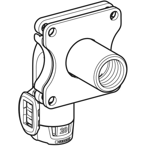 Geberit Vertriebs - FlowFit Bogenwanddurchführung 90Gr RG+ d20-Rp1/2