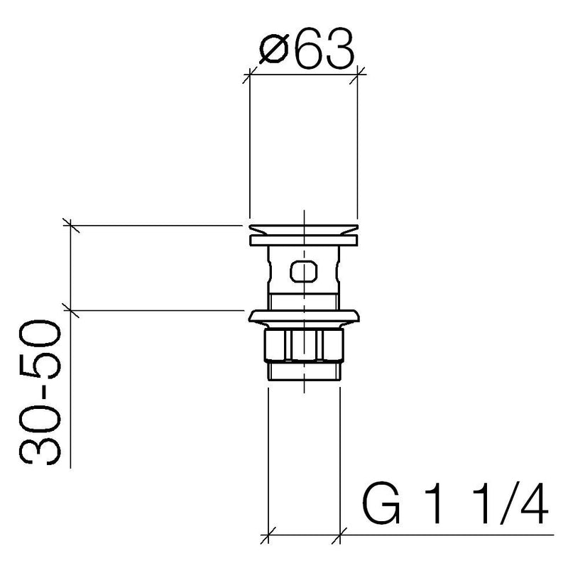 Dornbracht - Siebventil Serienneutral 10105970 1 1/4 schwarz matt