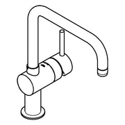 Grohe - Einhand-SPT-Batterie MINTA 32488 DN15 U-Auslauf hard graphite gebürstet