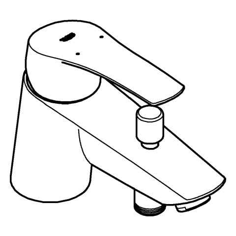 Grohe - EH-Wannenbatt. Eurosmart 33412_3 Einlochmontage Eco-Override-Stop chrom