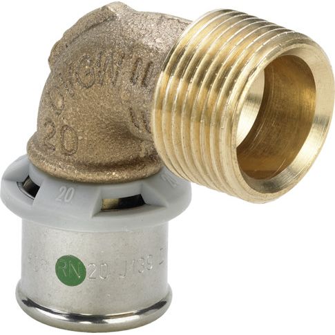 Viega - Bogen 90 Grad SANFIX P 2114 50mm x 11/4 AG Rotguss