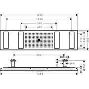Hansgrohe - Kopfbrause 1200 4jet AXOR ShowerHeaven chrom ohne Licht