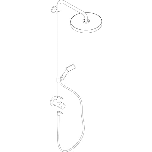 Hansgrohe - Showerpipe Unterputz AXOR One mit Thermostat, Kopfbrause 280 1jet chrom