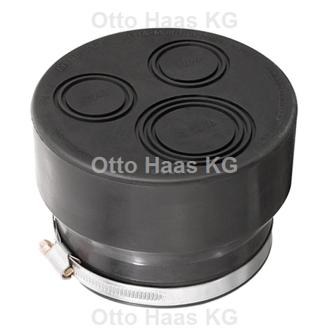 Otto Haas KG - Multi-Anschlussmuffe DN100 schwarz, inkl.Schlauchklemme