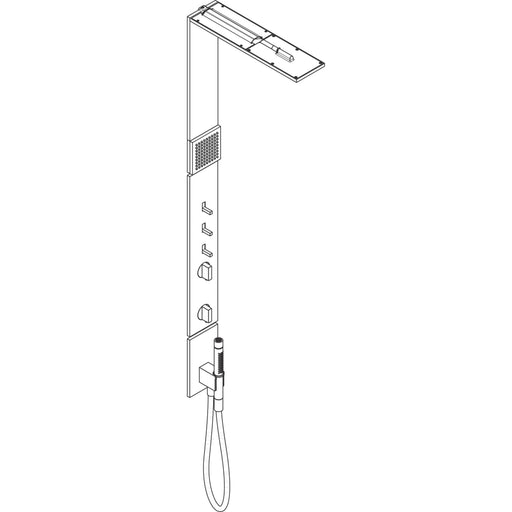 Hansgrohe - Duschpaneel Axor ShowerComposition Thermostat Kopfbrause 110/220 1jet MSW