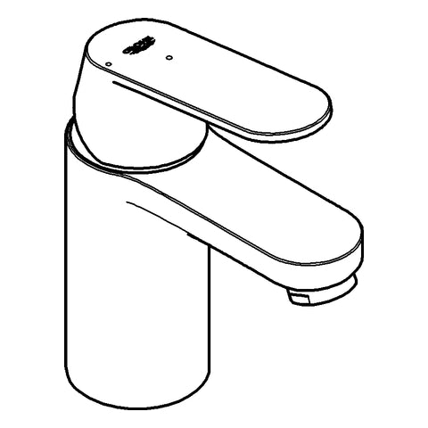 Grohe - Einhand-WT-Batterie EUROSMART C 23376 gl. Körper Mittelst. kalt chrom