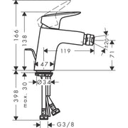 Hansgrohe - Bidetmischer 70 Logis mattschwarz