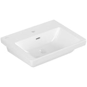VILLEROY & BOCH - Waschbecken Subway 3.0 55 550x440mm re-eckig 1HL. m. ÜL. Weiß Alpin cplus