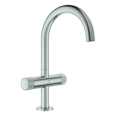 Grohe - WT-Einlochbatt. Atrio Private C. 21138 L-Size Knopfbetätigung supersteel